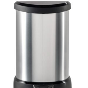 Deco Black & Silver Pedal Bin