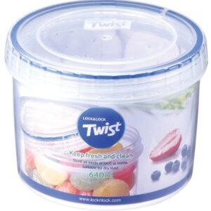 Round Food Storage Container with Twist Lid