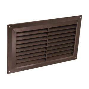 Plastic Louvre Vent Brown Fixed Fly