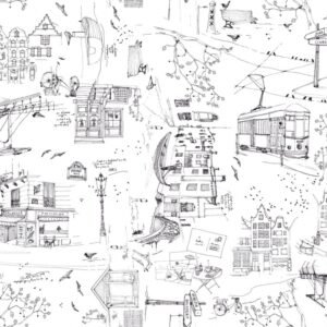 Manhattan Tablecloth - Riva Black & White