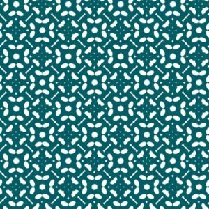 Food Safe Tablecloth - Flowers Petrol