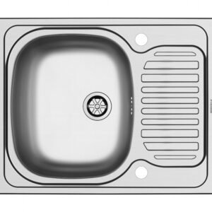 Aurora Single Bowl Half Drainer Stainless Steel Sink