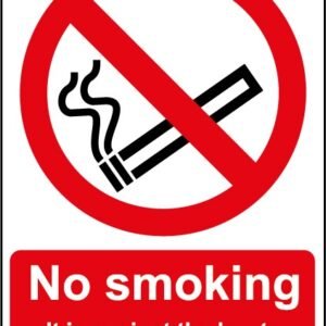 Against Law Smoking Sign