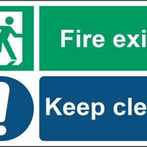 Fire Exit Keep Clear Sign